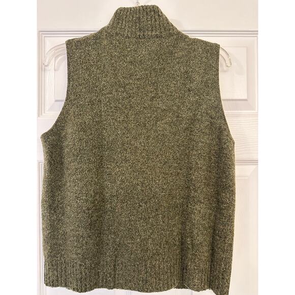Pendleton 100% Lambs Wool Full Zip Sweater Vest Olive Green Men’s Sz Medium - Picture 2 of 3